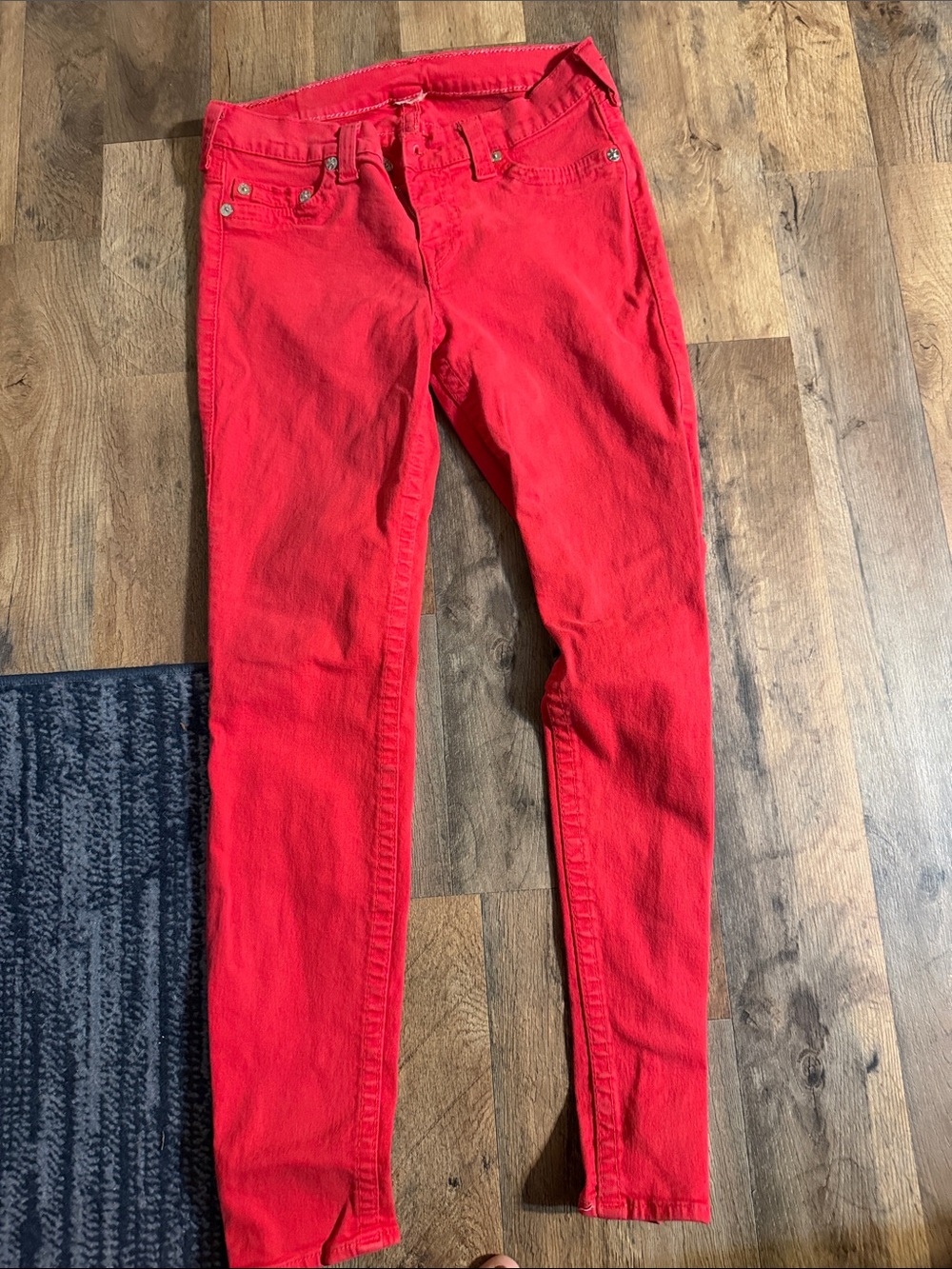 True Religion Bright Red Skinny Jeggings